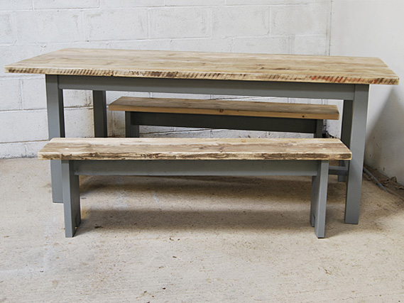 Square leg refectory dining table