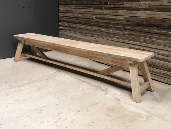 Reclaimed a-frame dining bench. Made from reclaimed timber. Rustic dining tables and dining benches. Rustic Dining Furniture