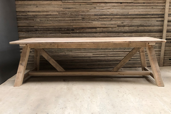 Reclaimed Timber Dining Table | A-Frame Table | Farmhouse Dining Table | Industrial Dining Table | Rustic Dining Table