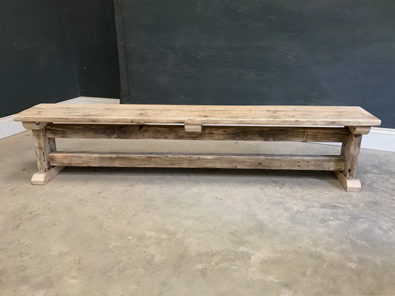 Reclaimed Timber Dining Bench | I-Frame Bench | Farmhouse Dining Bench | Industrial Dining Bench | Rustic Bench | The Vintage Furniture Company | Harrogate